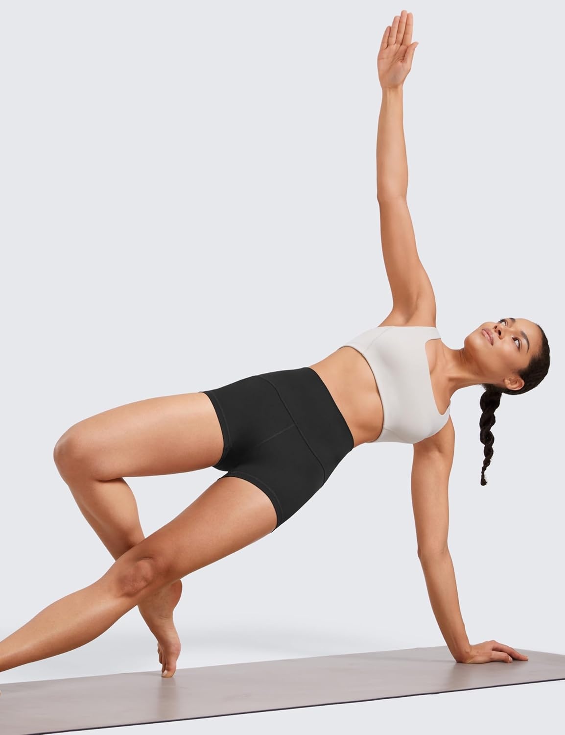 image:imageCRZ YOGA Butterluxe Biker Shorts 25 High Waisted Yoga Workout Spandex Womens Running Volleyball BootyBlack