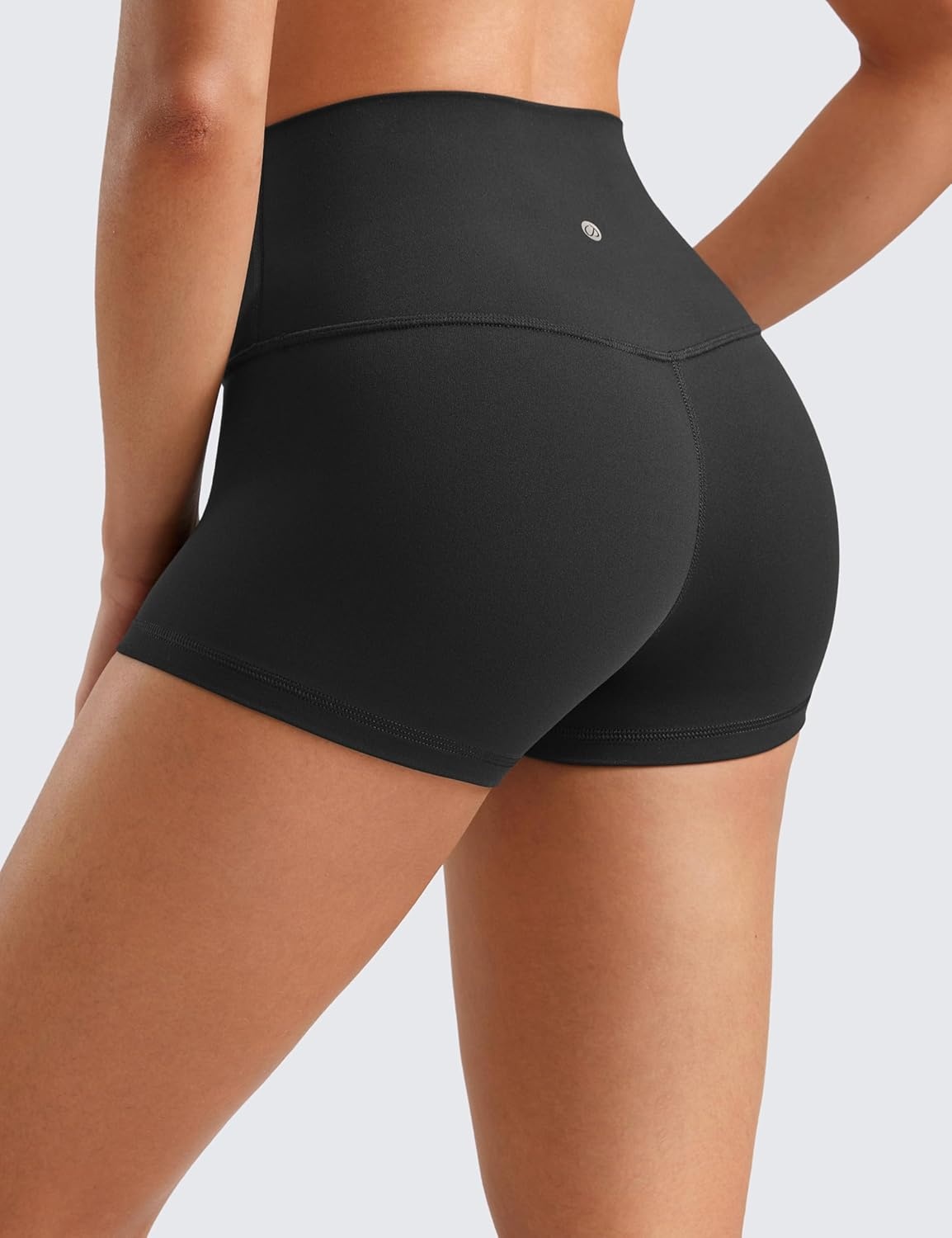 image:imageCRZ YOGA Butterluxe Biker Shorts 25 High Waisted Yoga Workout Spandex Womens Running Volleyball BootyBlack