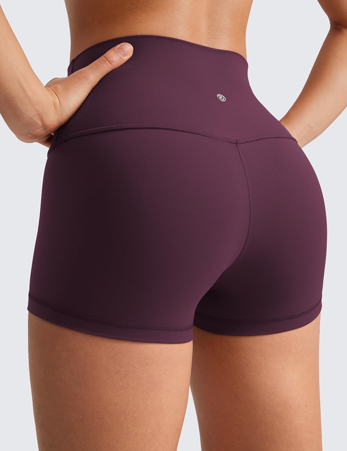 image:imageCRZ YOGA Butterluxe Biker Shorts 25 High Waisted Yoga Workout Spandex Womens Running Volleyball BootyDeep Purple