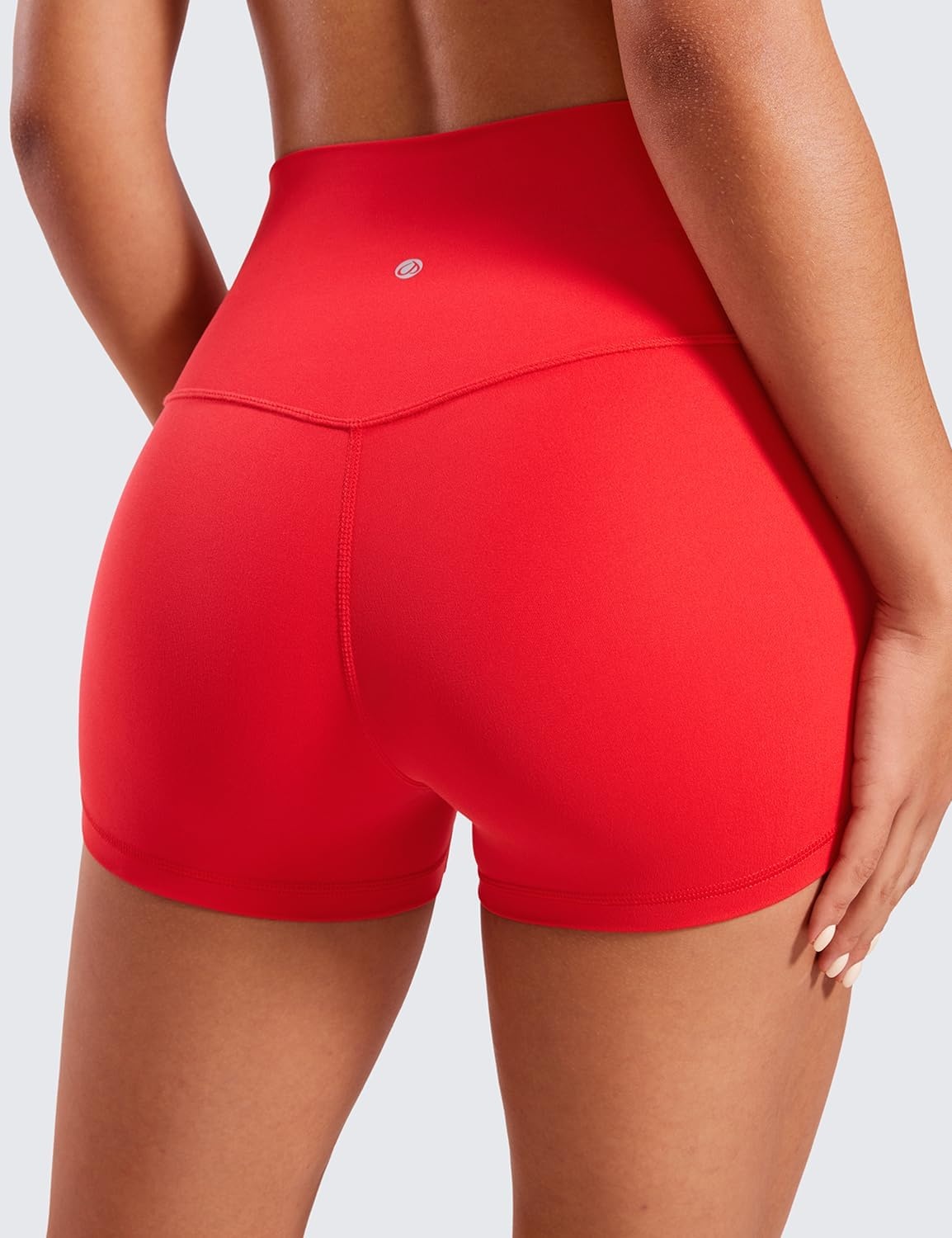 image:imageCRZ YOGA Butterluxe Biker Shorts 25 High Waisted Yoga Workout Spandex Womens Running Volleyball BootyDeep Red