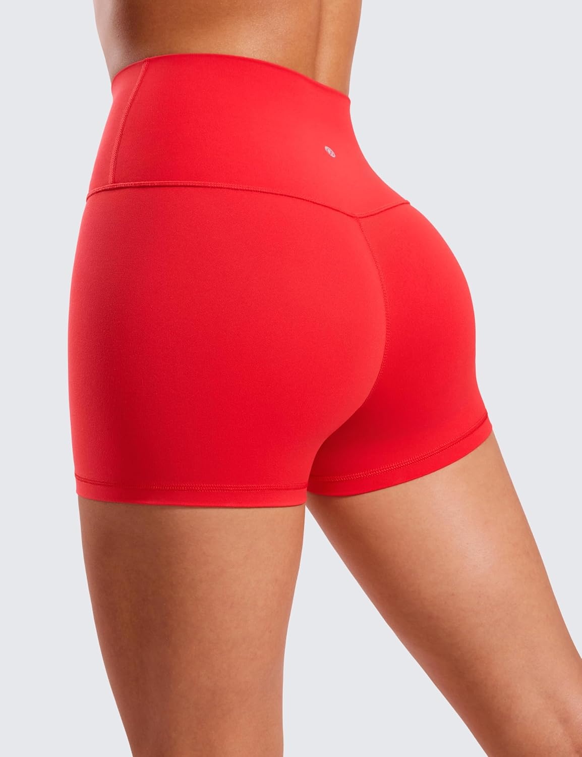 image:imageCRZ YOGA Butterluxe Biker Shorts 25 High Waisted Yoga Workout Spandex Womens Running Volleyball BootyDeep Red