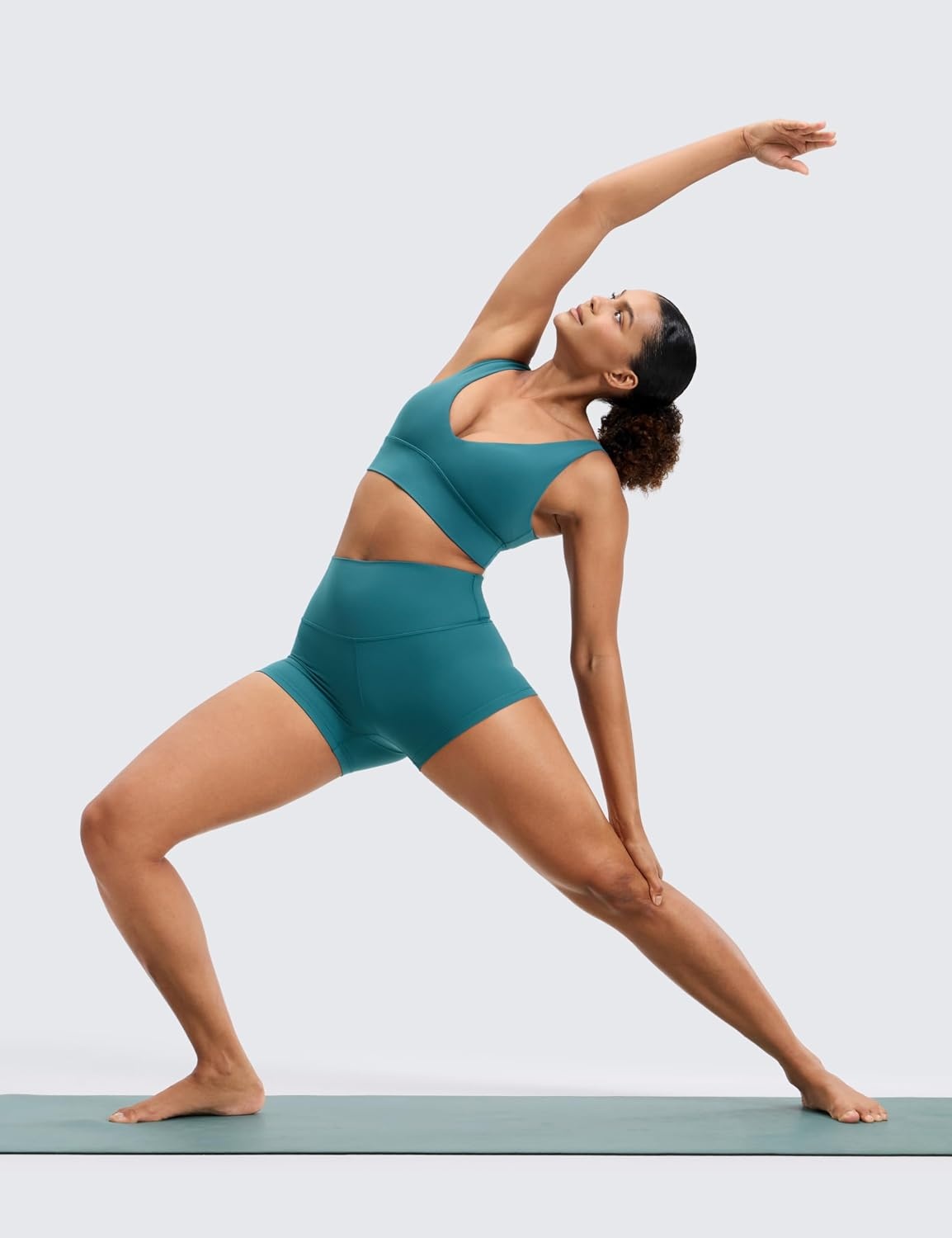 image:imageCRZ YOGA Butterluxe Biker Shorts 25 High Waisted Yoga Workout Spandex Womens Running Volleyball BootyGreen Jade