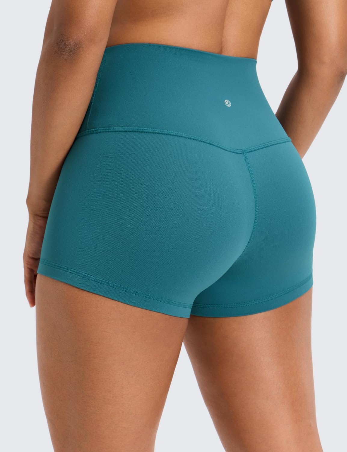 image:imageCRZ YOGA Butterluxe Biker Shorts 25 High Waisted Yoga Workout Spandex Womens Running Volleyball BootyGreen Jade