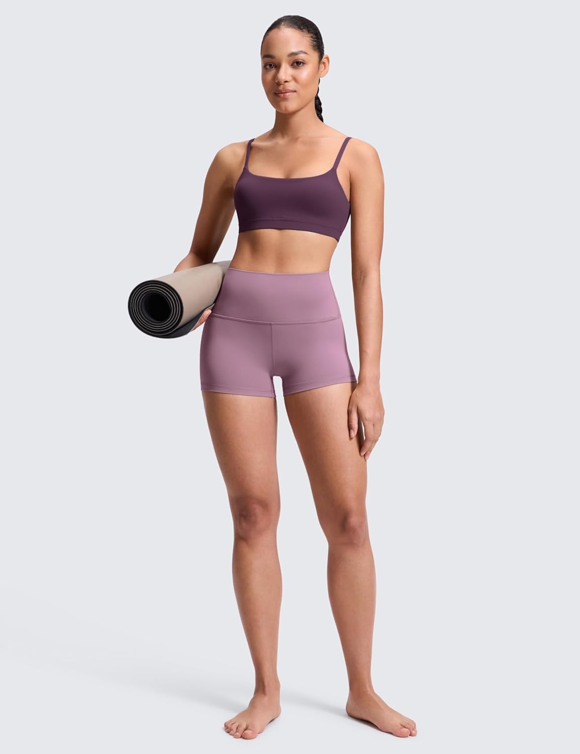 image:imageCRZ YOGA Butterluxe Biker Shorts 25 High Waisted Yoga Workout Spandex Womens Running Volleyball BootyLight Lavender