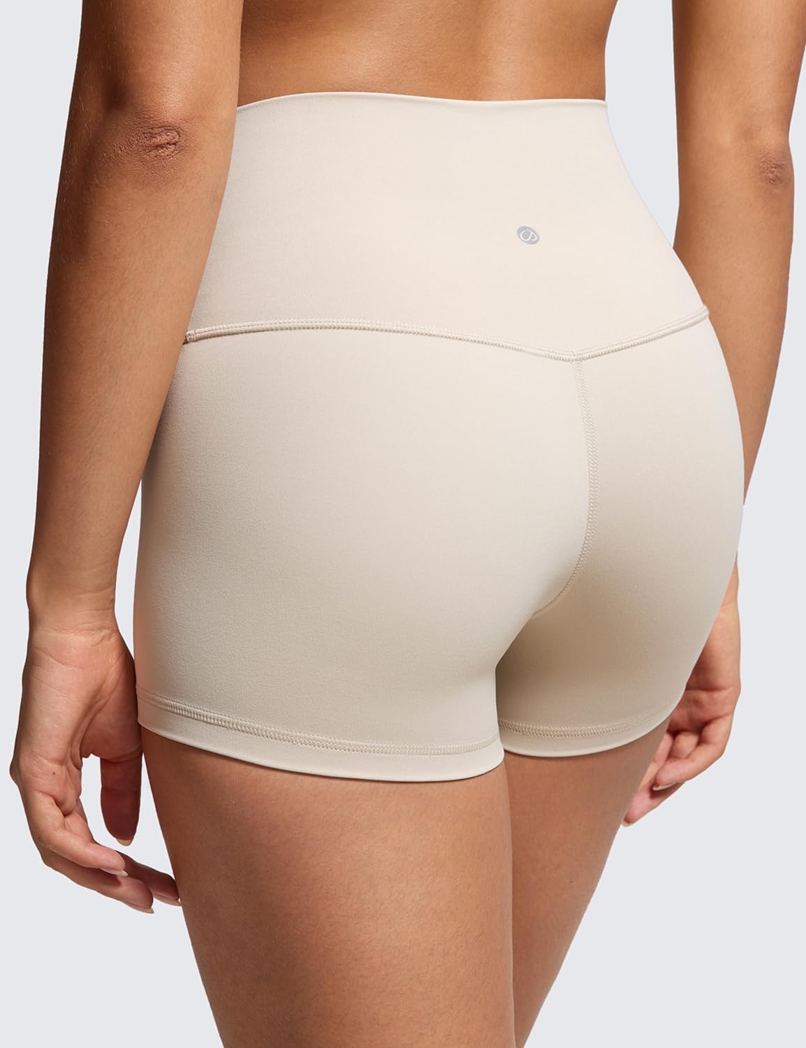 image:imageCRZ YOGA Butterluxe Biker Shorts 25 High Waisted Yoga Workout Spandex Womens Running Volleyball BootyMojave Tan