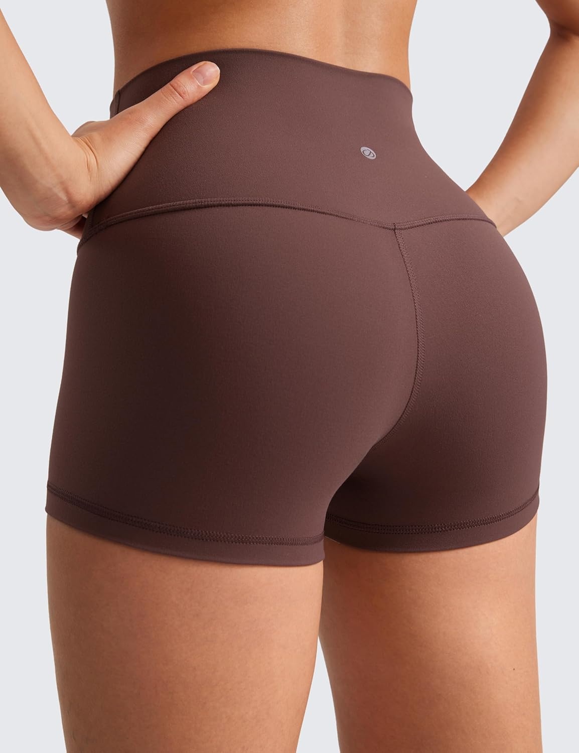image:imageCRZ YOGA Butterluxe Biker Shorts 25 High Waisted Yoga Workout Spandex Womens Running Volleyball BootyTaupe