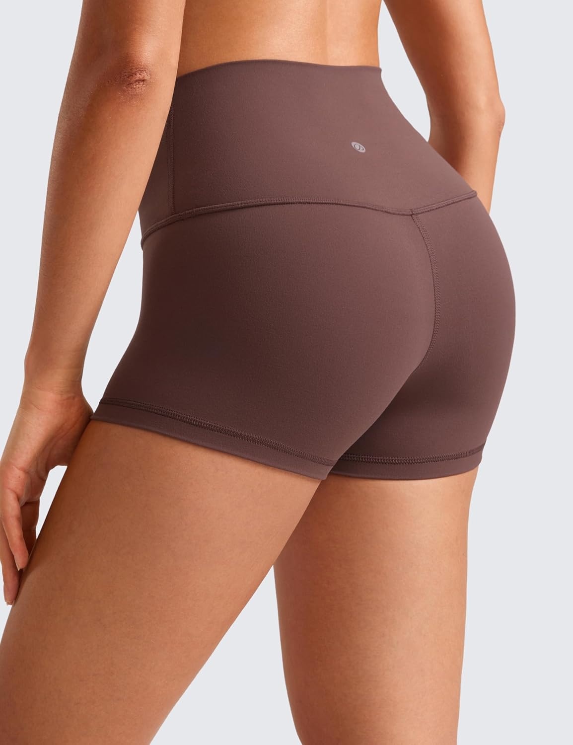 image:imageCRZ YOGA Butterluxe Biker Shorts 25 High Waisted Yoga Workout Spandex Womens Running Volleyball BootyTaupe