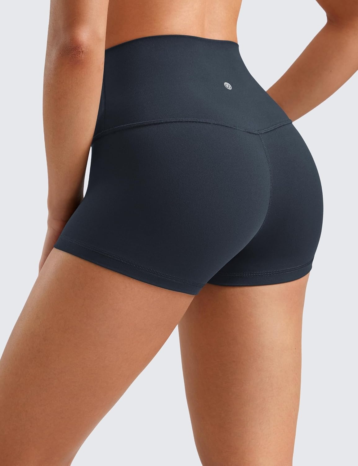 image:imageCRZ YOGA Butterluxe Biker Shorts 25 High Waisted Yoga Workout Spandex Womens Running Volleyball BootyTrue Navy