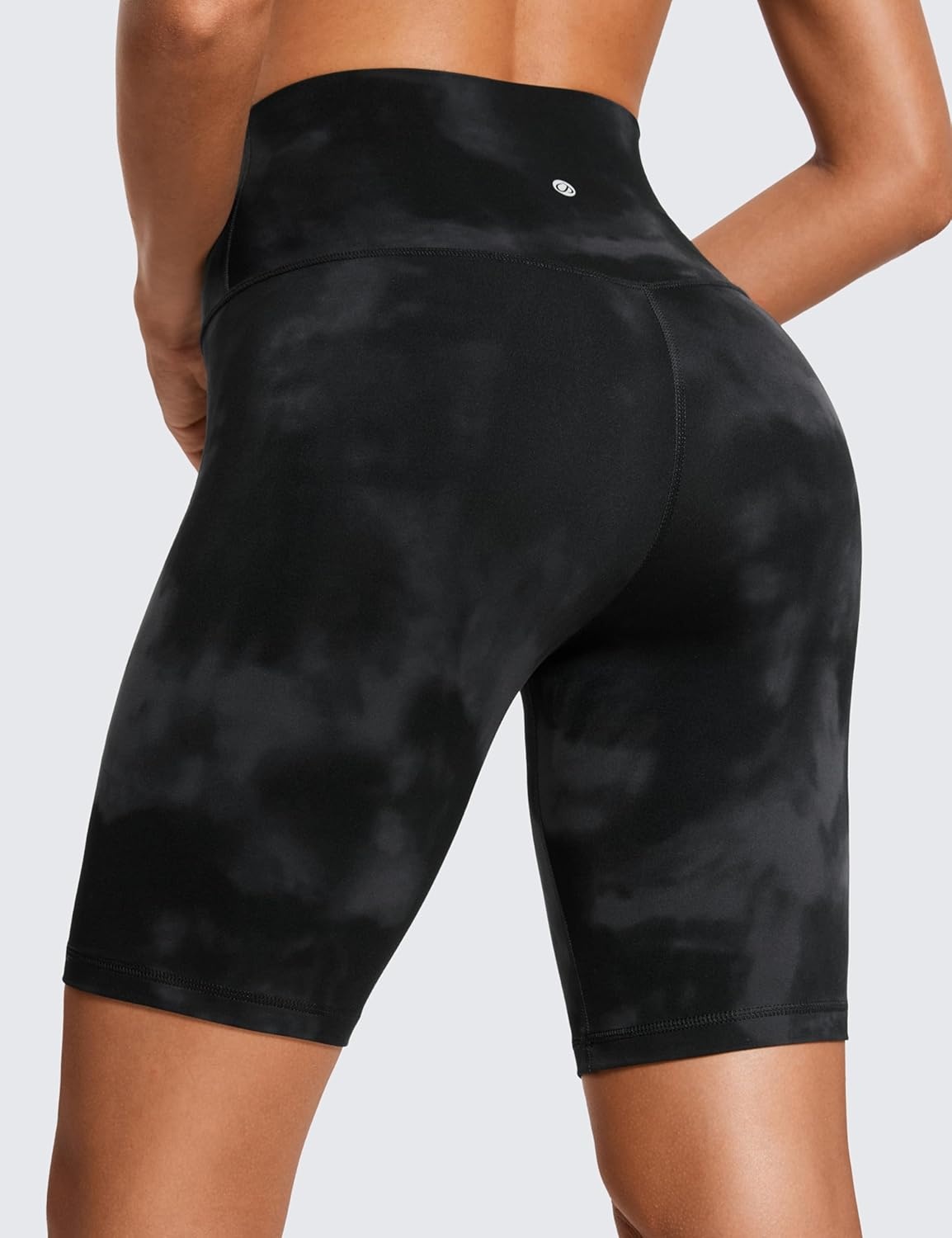 image:imageCRZ YOGA Butterluxe Biker Shorts 8 High Waisted Gym Workout Running Volleyball Spandex Yoga WomensBlack Tie Dye Flowers