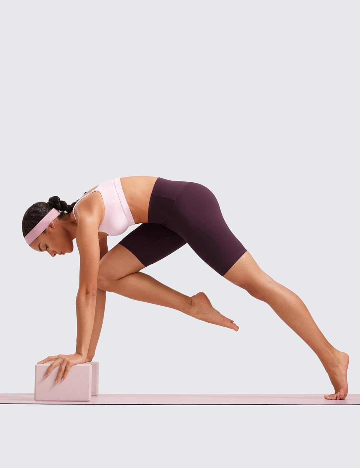 image:imageCRZ YOGA Butterluxe Biker Shorts 8 High Waisted Gym Workout Running Volleyball Spandex Yoga WomensDeep Purple