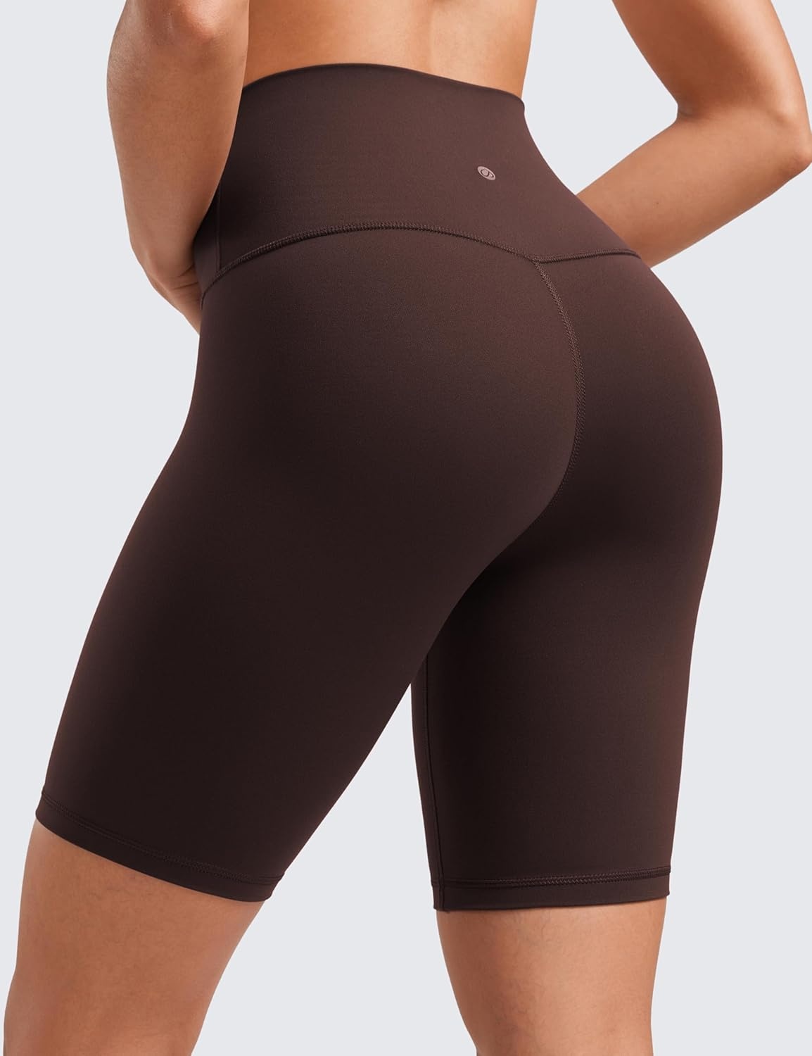 image:imageCRZ YOGA Butterluxe Biker Shorts 8 High Waisted Gym Workout Running Volleyball Spandex Yoga WomensHot Fudge Brown