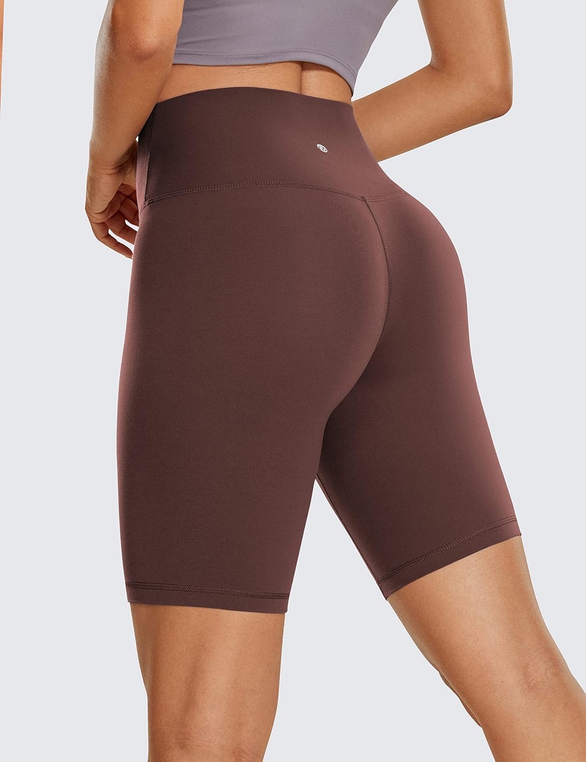 image:imageCRZ YOGA Butterluxe Biker Shorts 8 High Waisted Gym Workout Running Volleyball Spandex Yoga WomensTaupe