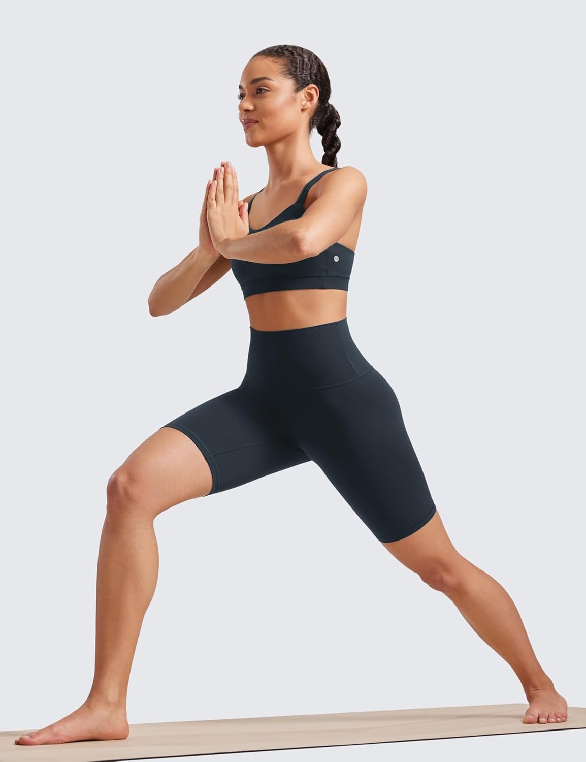 image:imageCRZ YOGA Butterluxe Biker Shorts 8 High Waisted Gym Workout Running Volleyball Spandex Yoga WomensTrue Navy