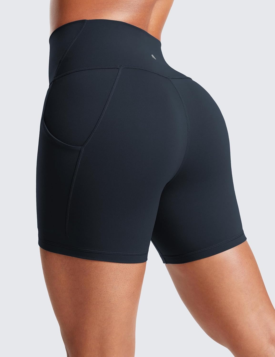 image:imageCRZ YOGA Butterluxe Biker Shorts Pockets 5 High Waisted Volleyball Workout Athletic Yoga WomensTrue Navy