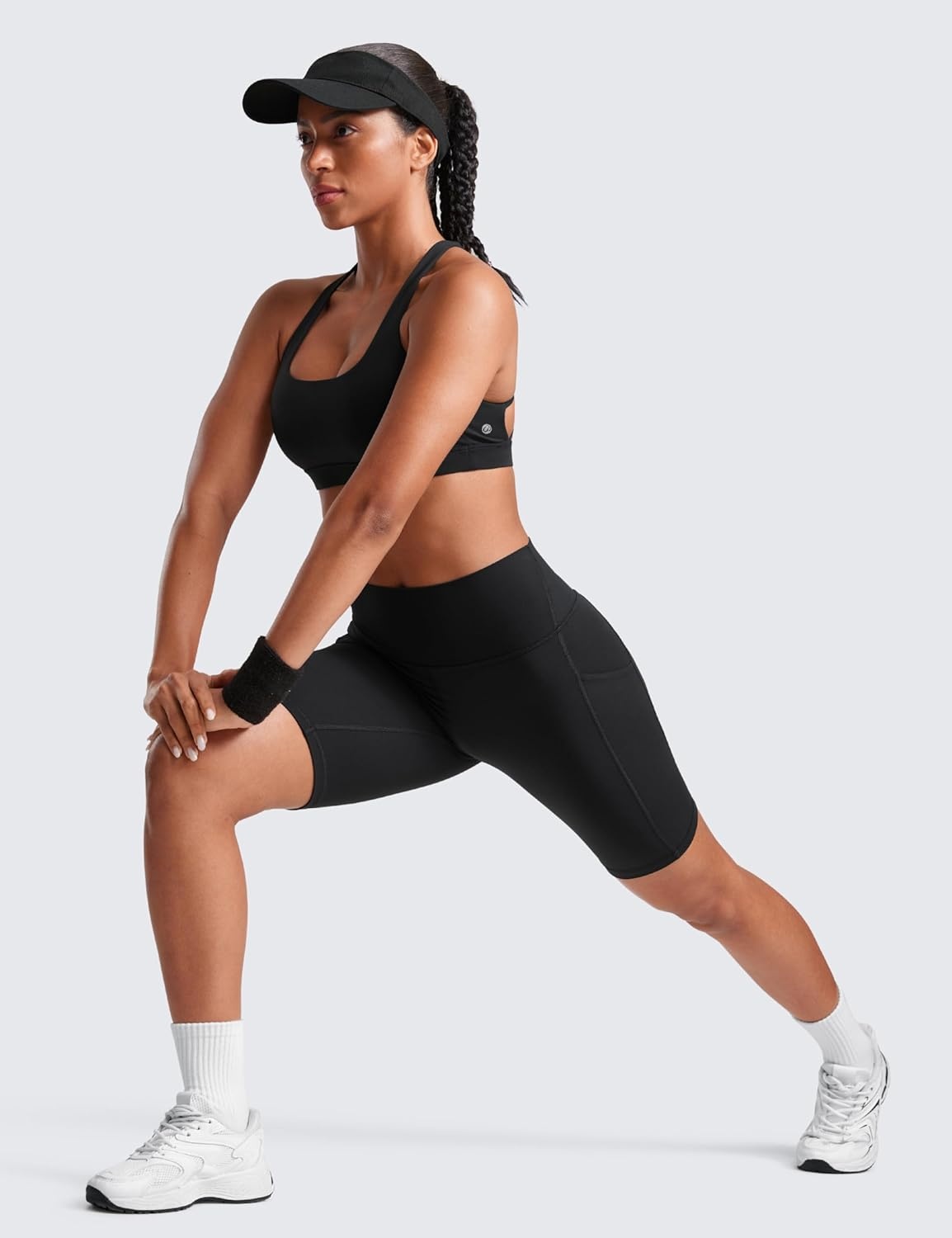 image:imageCRZ YOGA Butterluxe Biker Shorts Pockets 8 High Waisted Workout Yoga Volleyball Buttery Soft WomensBlack