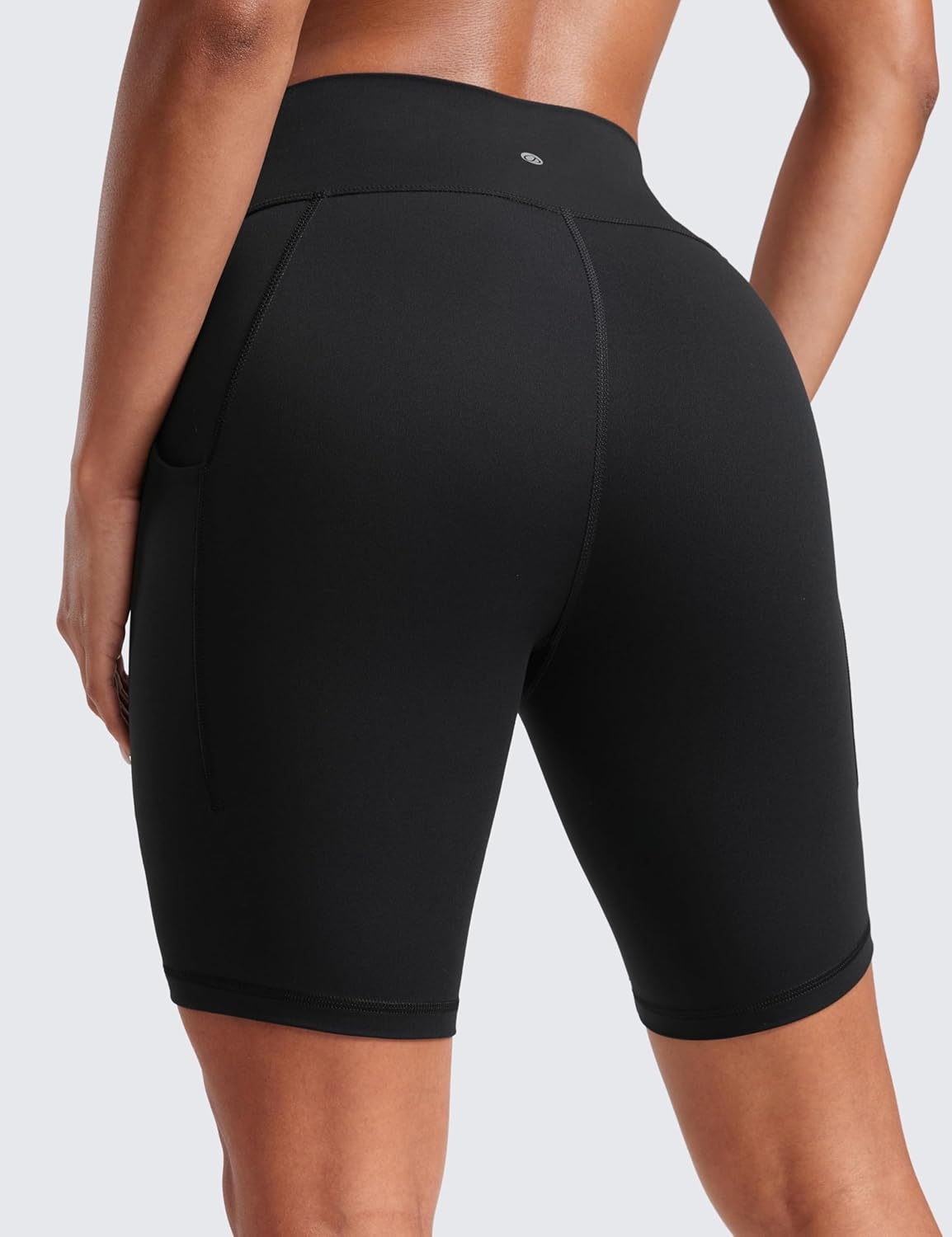image:imageCRZ YOGA Butterluxe Biker Shorts Pockets 8 High Waisted Workout Yoga Volleyball Buttery Soft WomensBlack