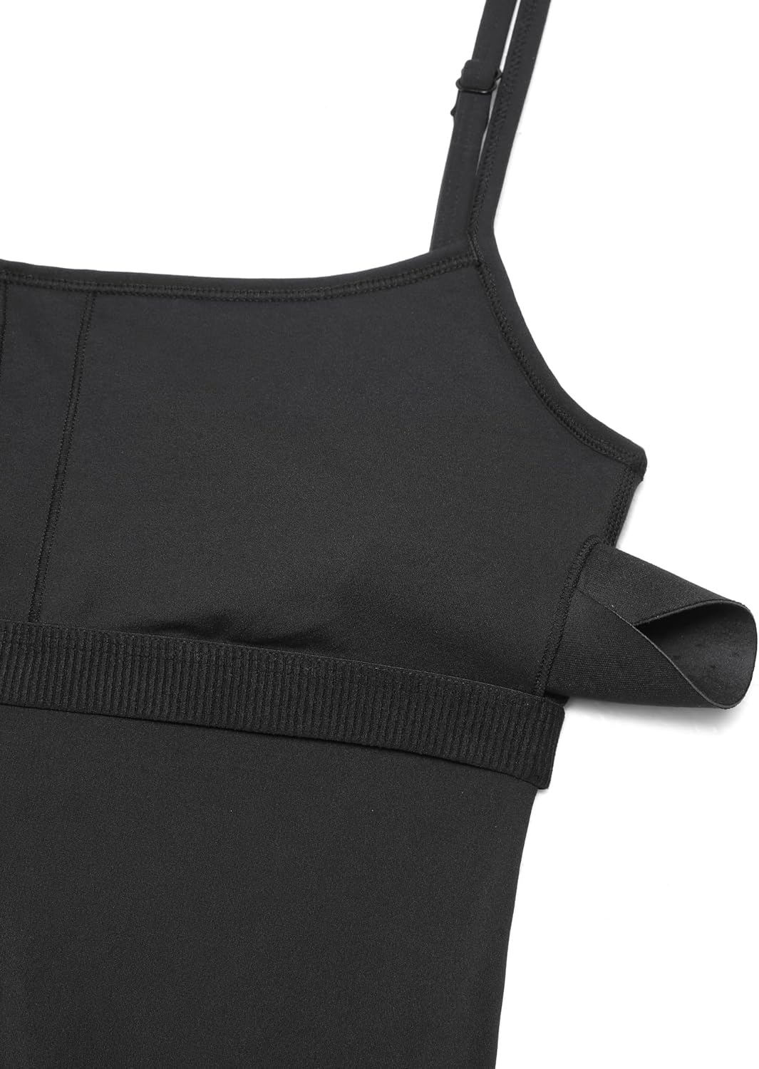 image:imageCRZ YOGA Butterluxe Cami Strap Jumpsuits for Women Adjustable Yoga Workout One Piece Tank Leggings Romper with Builtin BraBlack