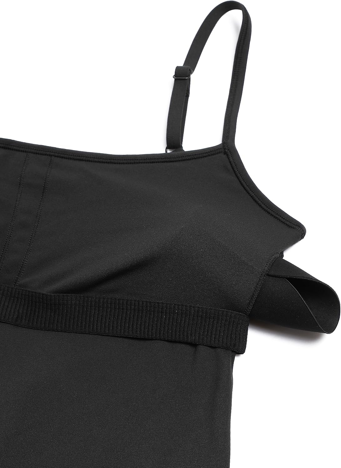image:imageCRZ YOGA Butterluxe Cami Strap Rompers for Women Adjustable Sleeveless One Piece Yoga Jumpsuits Bodysuit Shorts PaddedBlack