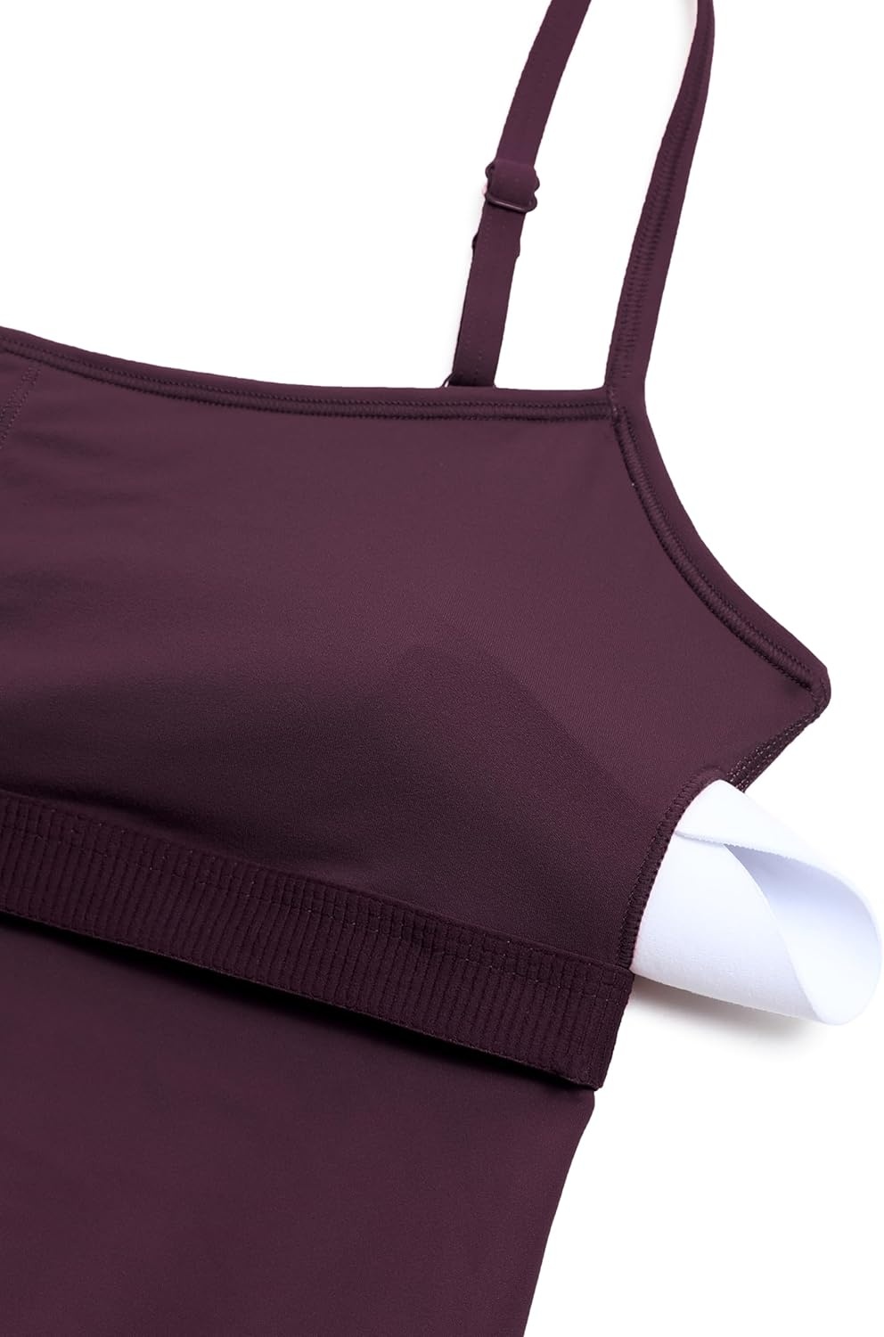 image:imageCRZ YOGA Butterluxe Cami Strap Rompers for Women Adjustable Sleeveless One Piece Yoga Jumpsuits Bodysuit Shorts PaddedDeep Purple