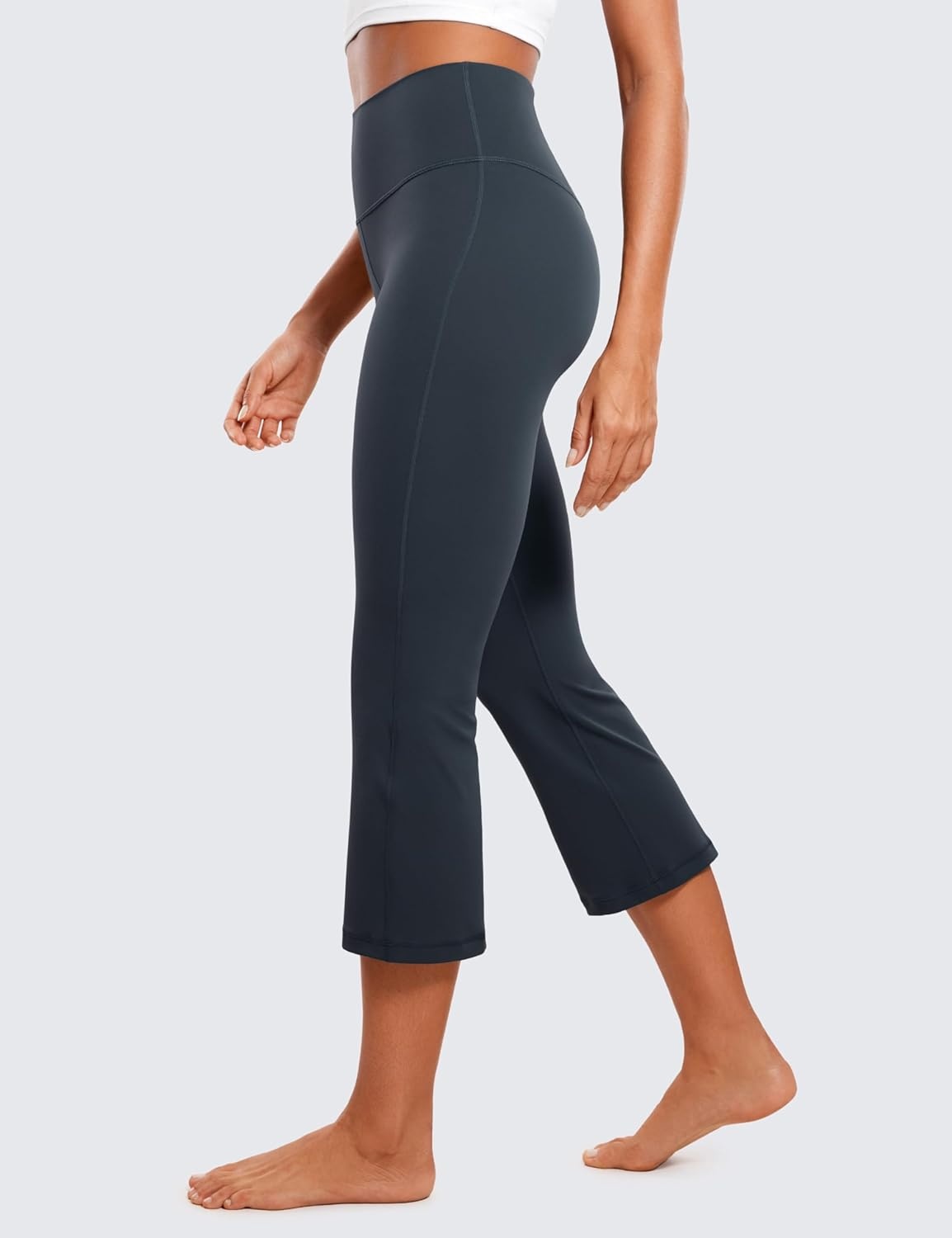 image:imageCRZ YOGA Butterluxe Capris Flare Leggings 23 Bootcut High Waisted Womens Yoga Pants Cropped CasualTrue Navy