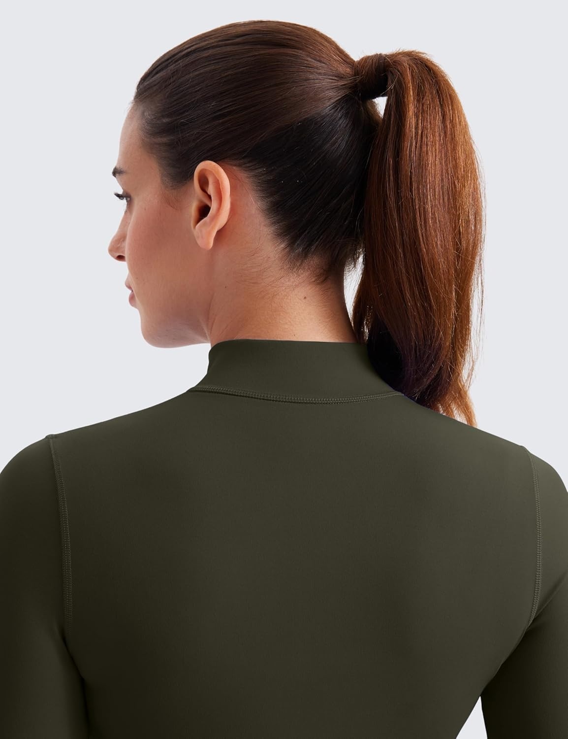 image:imageCRZ YOGA Butterluxe Cropped Athletic Jackets for Women Full Zip Up Track Tops with Thumb Holes PocketsOlive Green