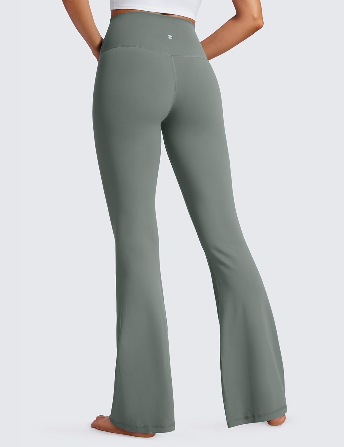 image:imageCRZ YOGA Butterluxe Crossover Flare Leggings 293133 High Waist V Cross Bootcut Bell Bottoms Yoga Pants for WomenGrey Sage