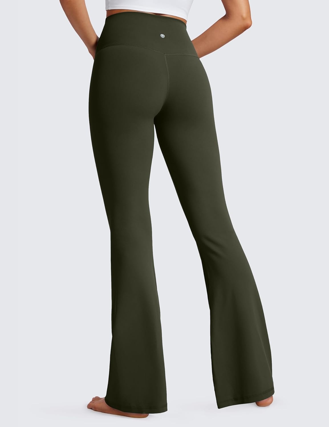 image:imageCRZ YOGA Butterluxe Crossover Flare Leggings 293133 High Waist V Cross Bootcut Bell Bottoms Yoga Pants for WomenOlive Green