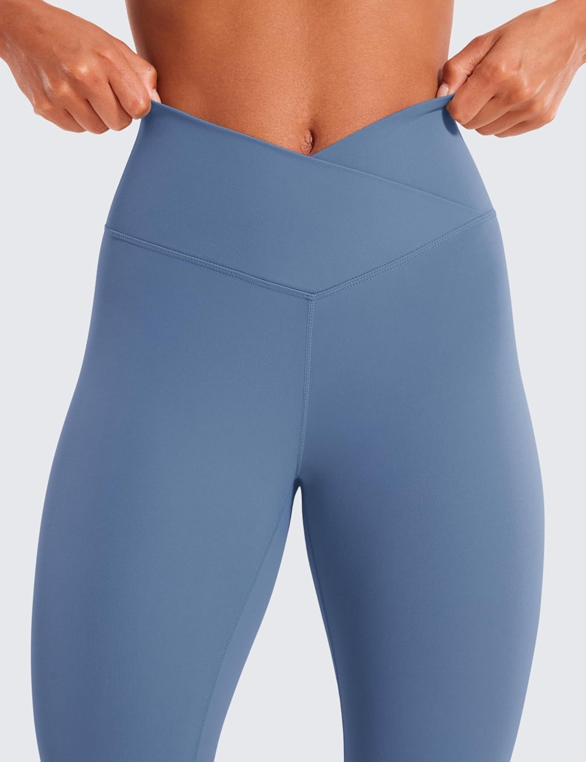 image:imageCRZ YOGA Butterluxe Crossover Waist Leggings 25 V Crossover High Waisted Gym Workout Yoga WomensOasis Blue