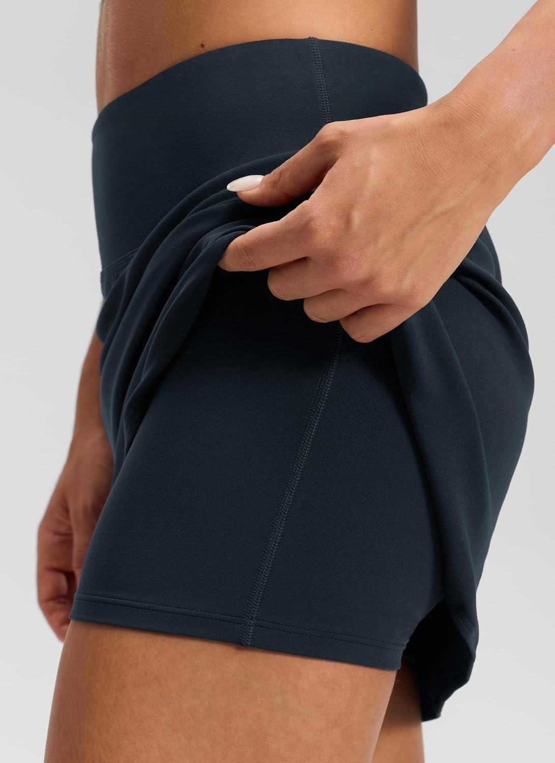 image:imageCRZ YOGA Butterluxe Dolphin High Waisted Golf Skirts for Women Mini Bodycon Casual Vacation Skort with Builtin ShortsTrue Navy