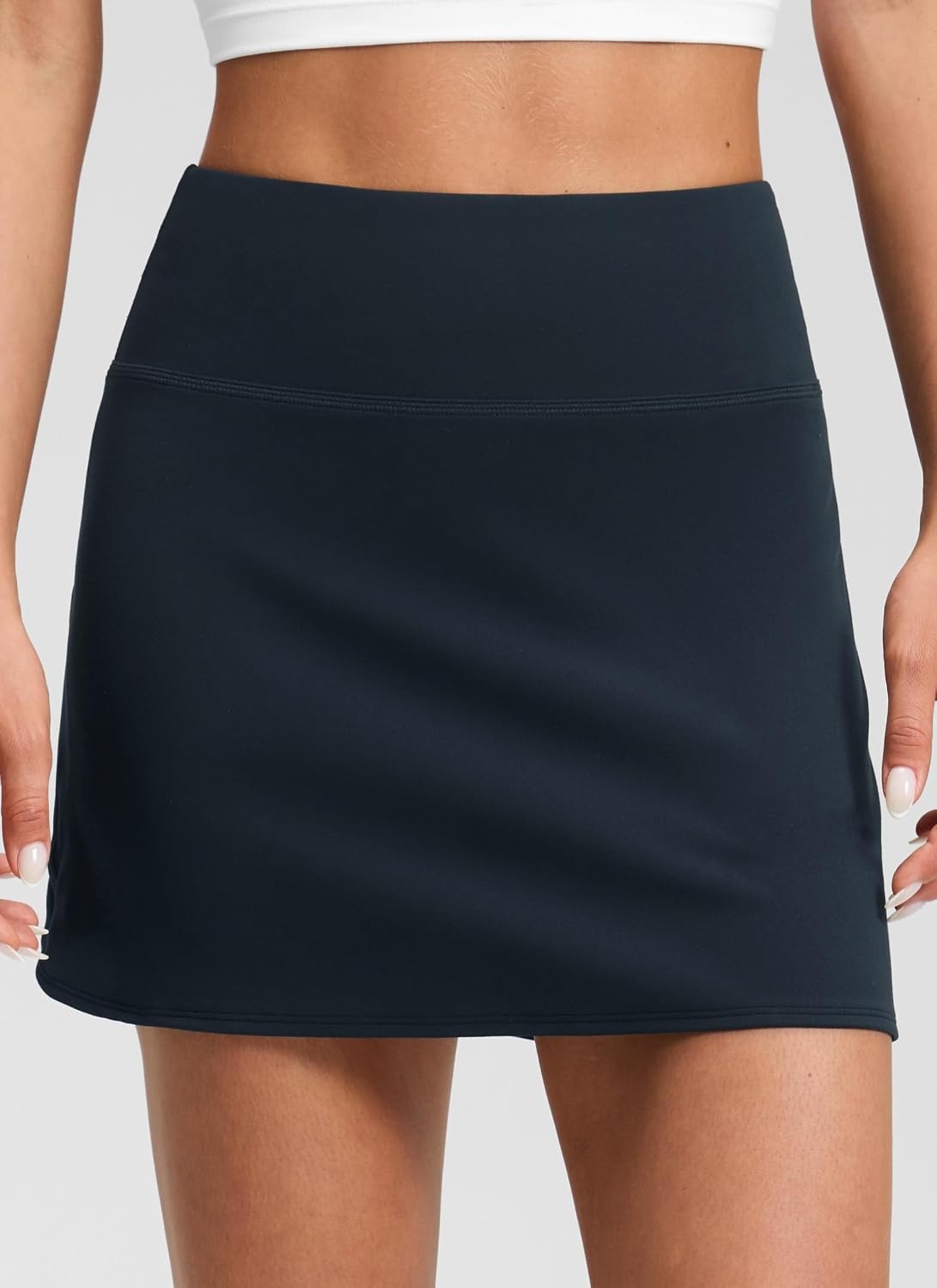 image:imageCRZ YOGA Butterluxe Dolphin High Waisted Golf Skirts for Women Mini Bodycon Casual Vacation Skort with Builtin ShortsTrue Navy