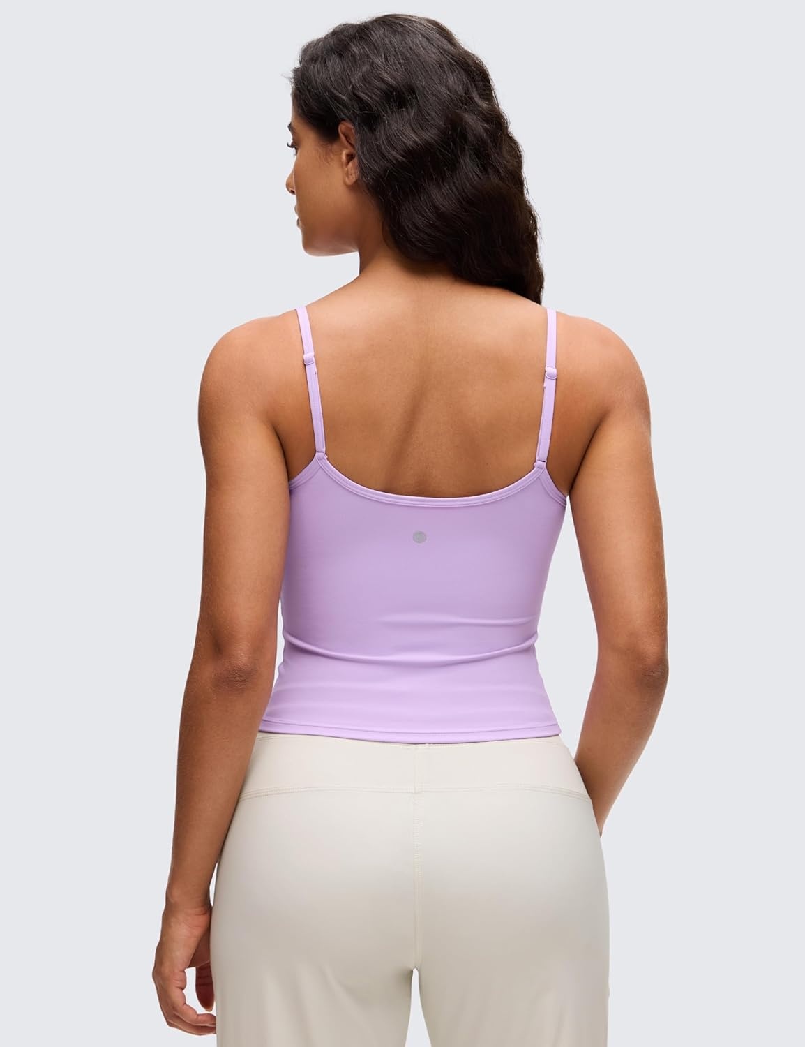 image:imageCRZ YOGA Butterluxe Double Lined Cami Tank Tops for Women Yoga Casual Going Out Soft Scoop Neck Summer Sleeveless ShirtElfin Purple