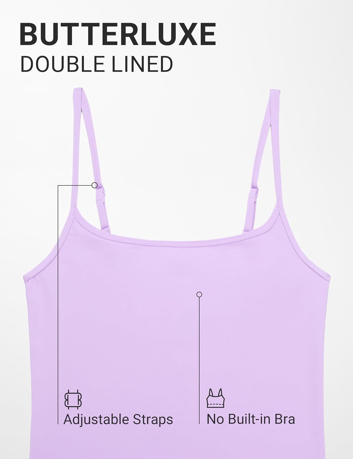 image:imageCRZ YOGA Butterluxe Double Lined Cami Tank Tops for Women Yoga Casual Going Out Soft Scoop Neck Summer Sleeveless ShirtElfin Purple