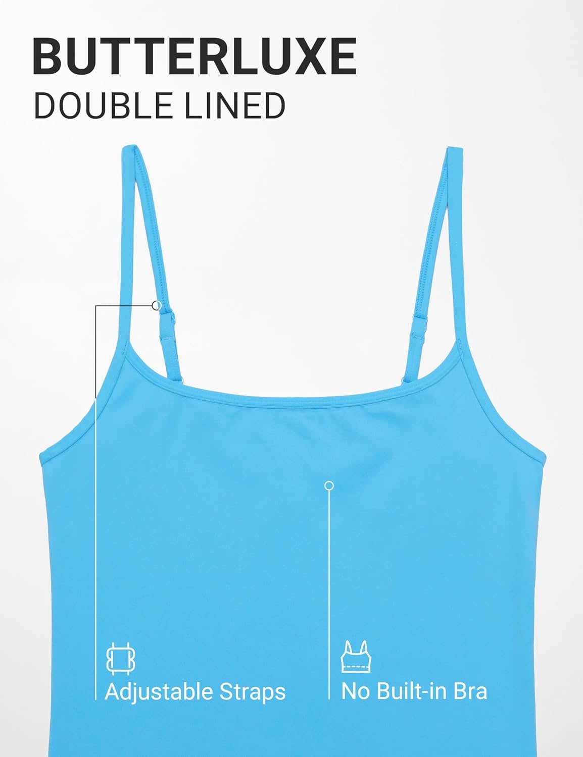 image:imageCRZ YOGA Butterluxe Double Lined Cami Tank Tops for Women Yoga Casual Going Out Soft Scoop Neck Summer Sleeveless ShirtKayak Blue