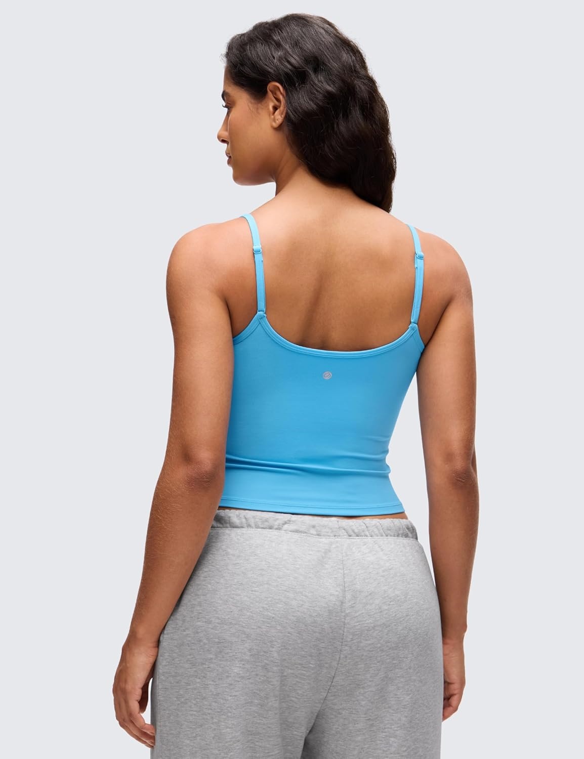 image:imageCRZ YOGA Butterluxe Double Lined Cami Tank Tops for Women Yoga Casual Going Out Soft Scoop Neck Summer Sleeveless ShirtKayak Blue