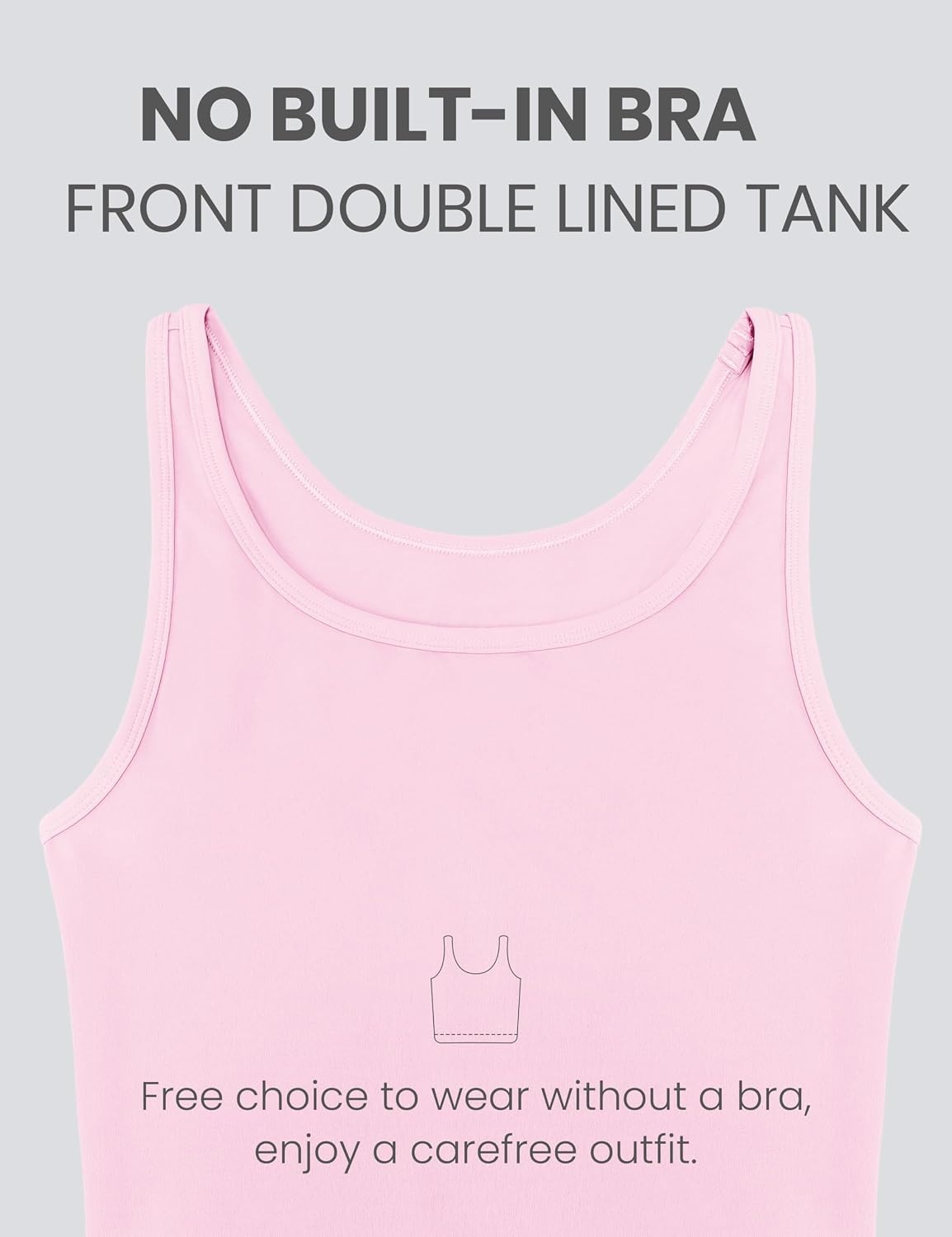 image:imageCRZ YOGA Butterluxe Double Lined Tank Tops for Women Workout Casual Scoop Neck Racerback Crop Sleeveless ShirtPink Peony