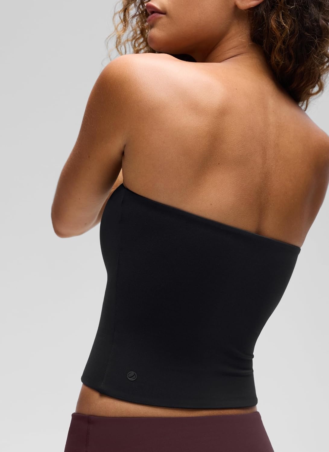 image:imageCRZ YOGA Butterluxe Double Lined Tube Tops for Women Going Out Casual Tank Bandeau Crop Strapless ShirtsBlack
