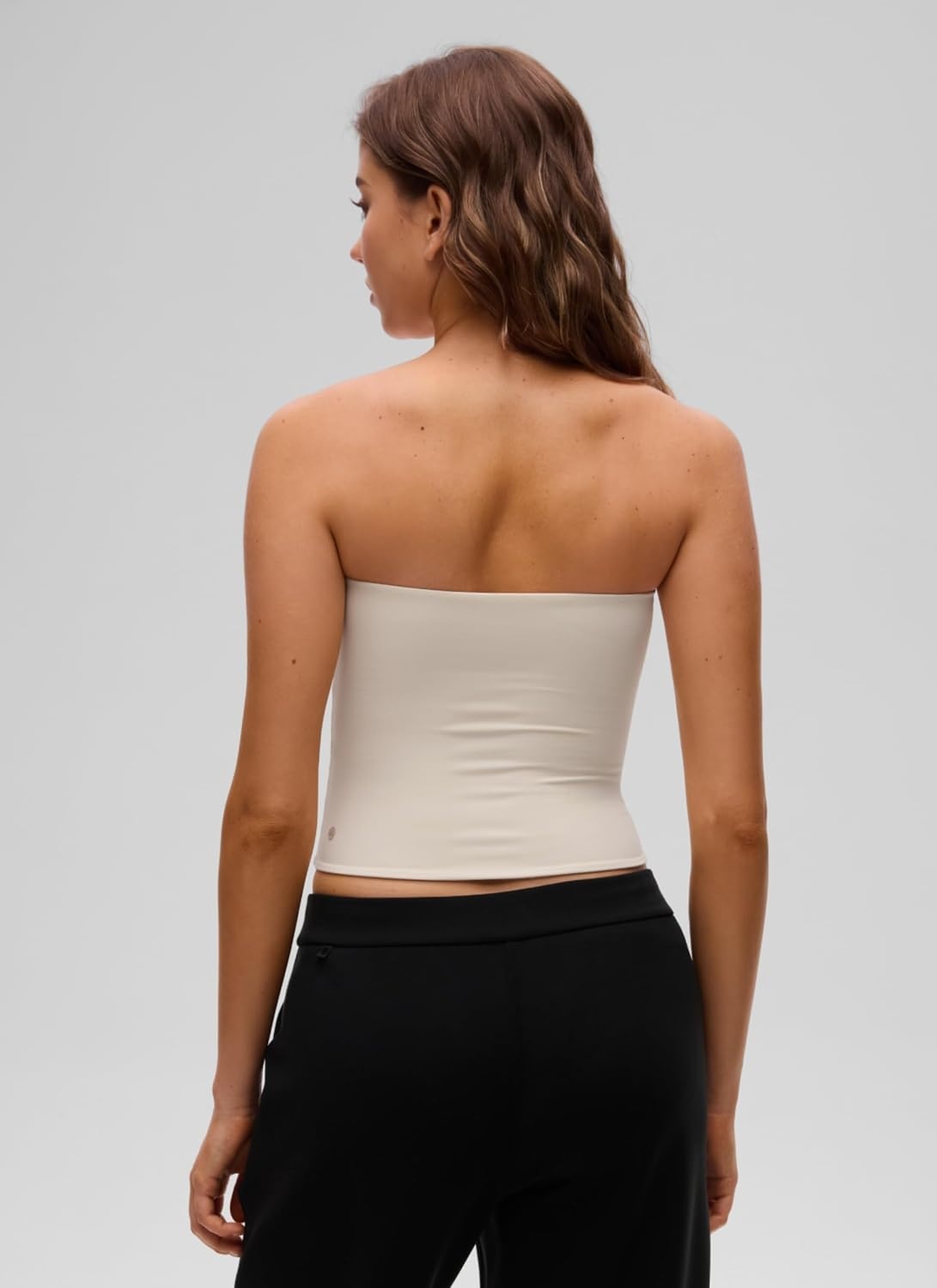 image:imageCRZ YOGA Butterluxe Double Lined Tube Tops for Women Going Out Casual Tank Bandeau Crop Strapless ShirtsMojave Tan