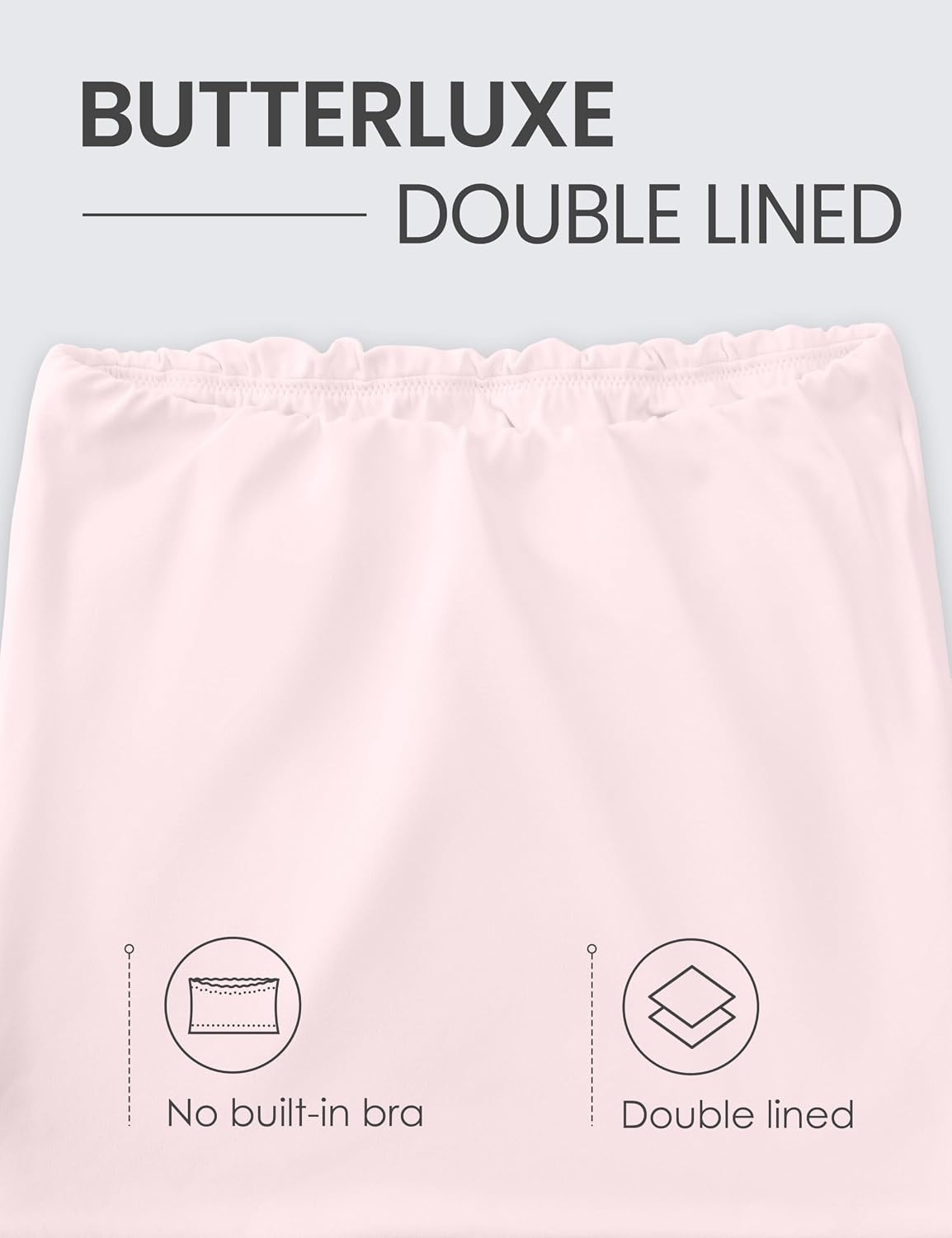 image:imageCRZ YOGA Butterluxe Double Lined Tube Tops for Women Going Out Casual Tank Bandeau Crop Strapless ShirtsStrawberry Pink