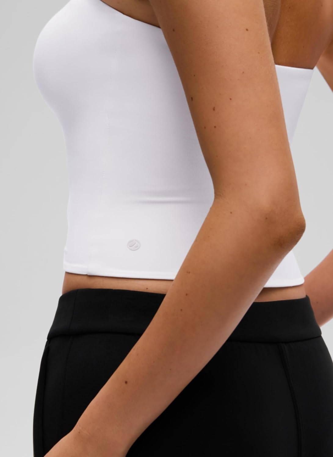 image:imageCRZ YOGA Butterluxe Double Lined Tube Tops for Women Going Out Casual Tank Bandeau Crop Strapless ShirtsWhite
