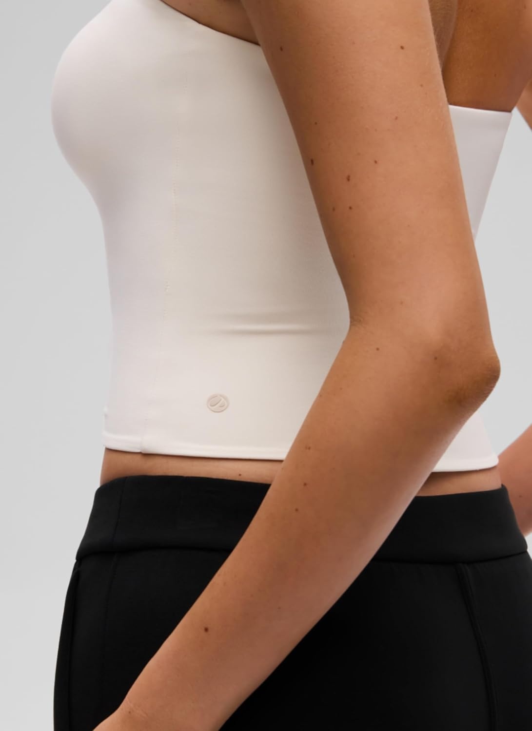 image:imageCRZ YOGA Butterluxe Double Lined Tube Tops for Women Going Out Casual Tank Bandeau Crop Strapless ShirtsWhite Apricot