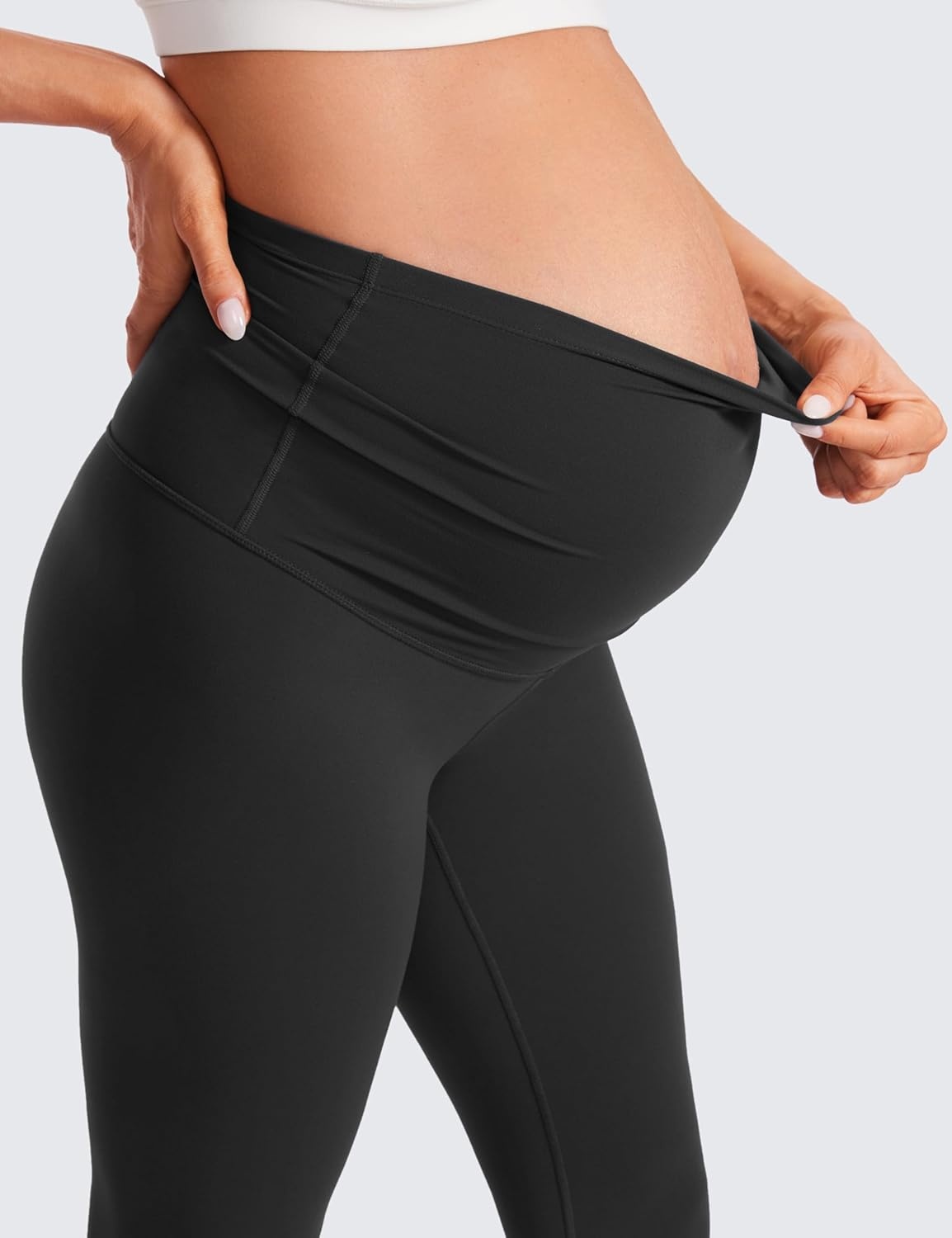 image:imageCRZ YOGA Butterluxe Extra Long Maternity Leggings 30 Yoga Lounge Pants for Tall Women Pregnancy Soft Over The BellyBlack