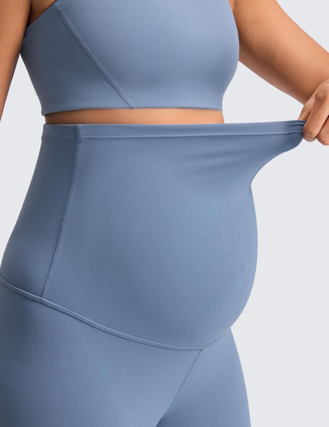 image:imageCRZ YOGA Butterluxe Extra Long Maternity Leggings 30 Yoga Lounge Pants for Tall Women Pregnancy Soft Over The BellyWashed Denim