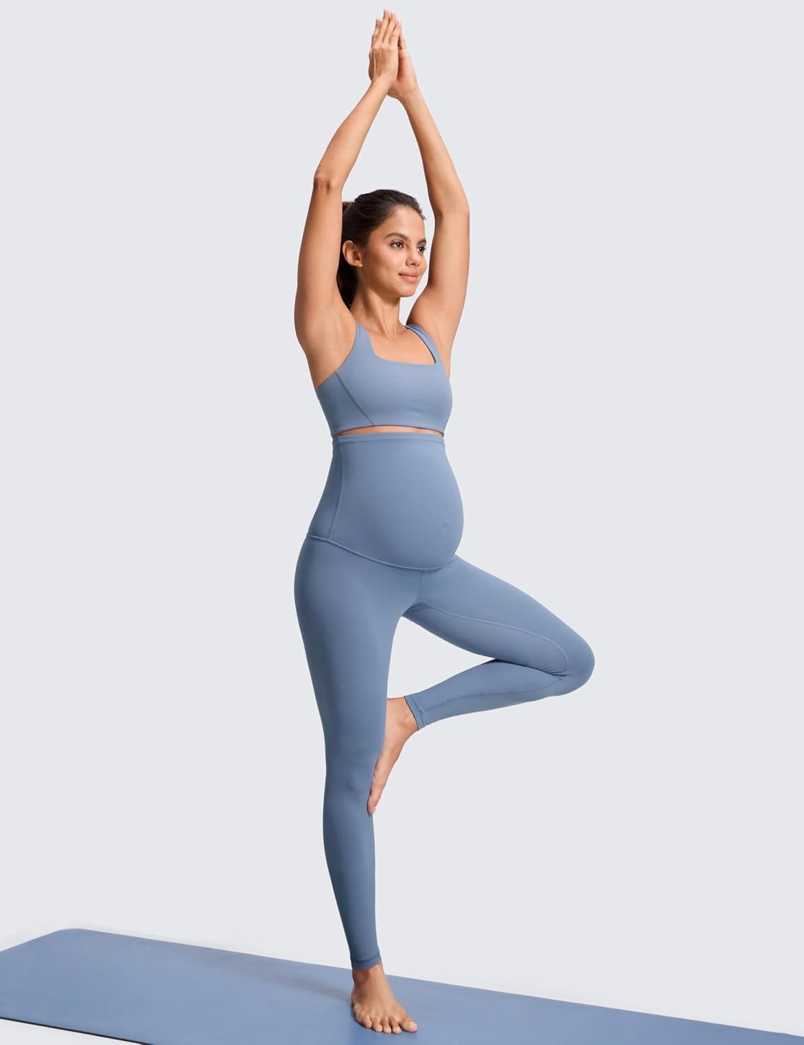 image:imageCRZ YOGA Butterluxe Extra Long Maternity Leggings 30 Yoga Lounge Pants for Tall Women Pregnancy Soft Over The BellyWashed Denim
