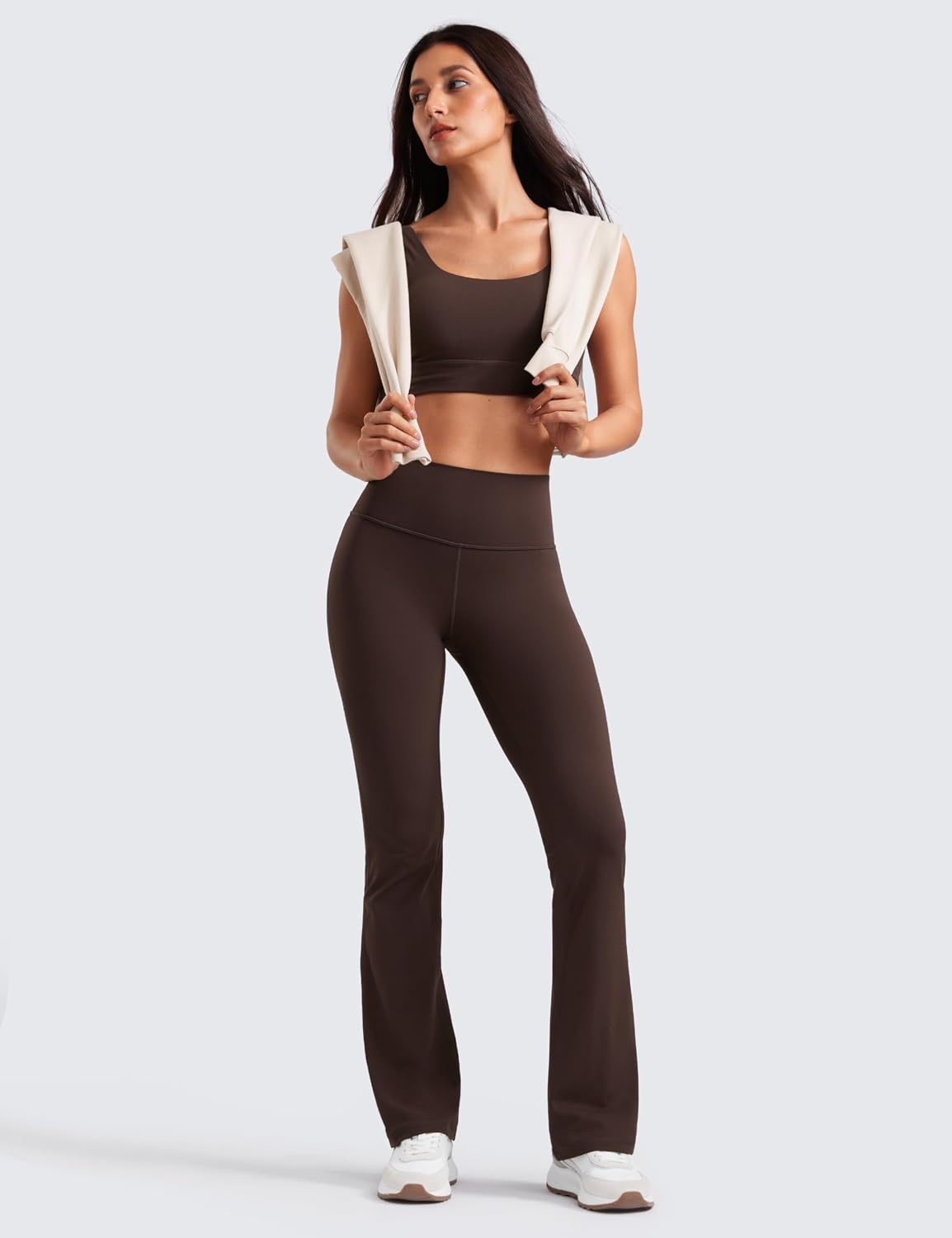 image:imageCRZ YOGA Butterluxe Flare Leggings 2930532335 High Waist Bootcut Wide Leg Lounge Womens Yoga Pants with PocketHot Fudge Brown