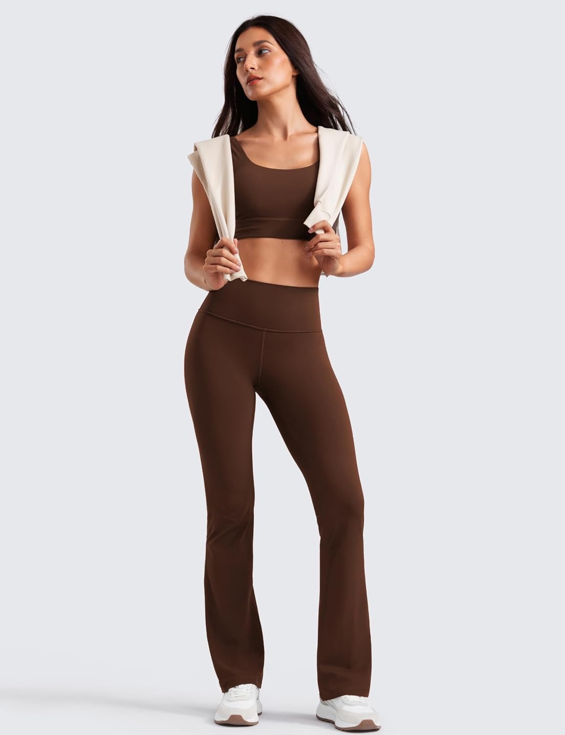 image:imageCRZ YOGA Butterluxe Flare Leggings 2930532335 High Waist Bootcut Wide Leg Lounge Womens Yoga Pants with PocketLava Brown