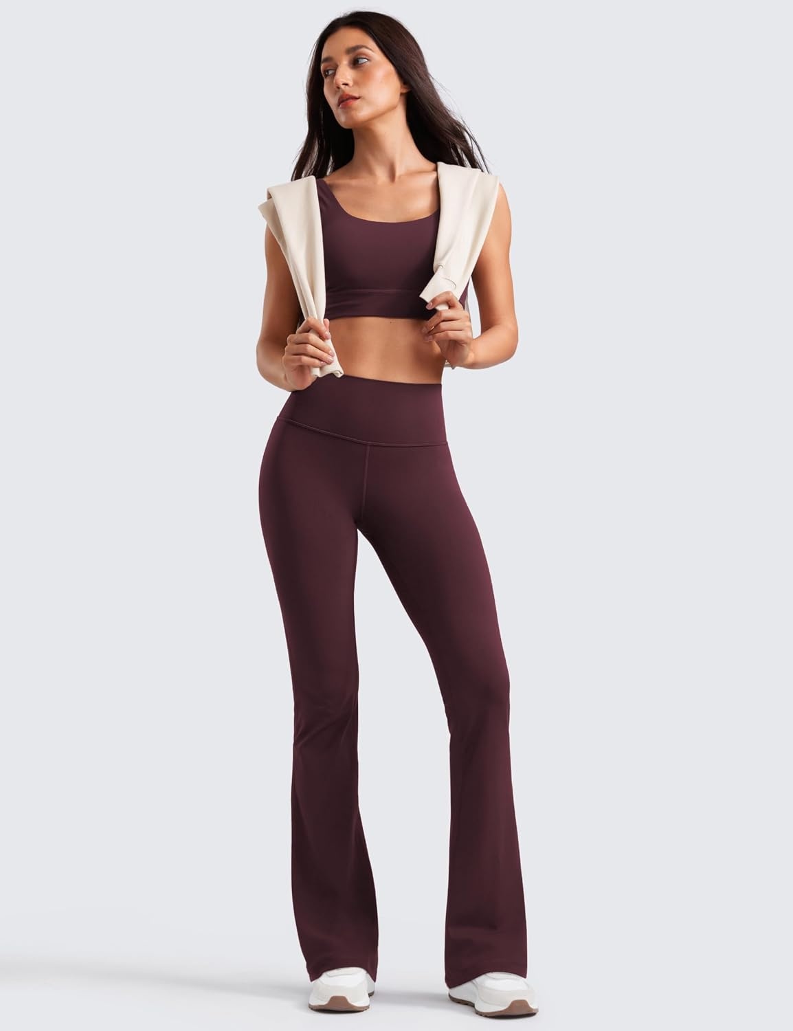 image:imageCRZ YOGA Butterluxe Flare Leggings 2930532335 High Waist Bootcut Wide Leg Lounge Womens Yoga Pants with PocketRipe Plum