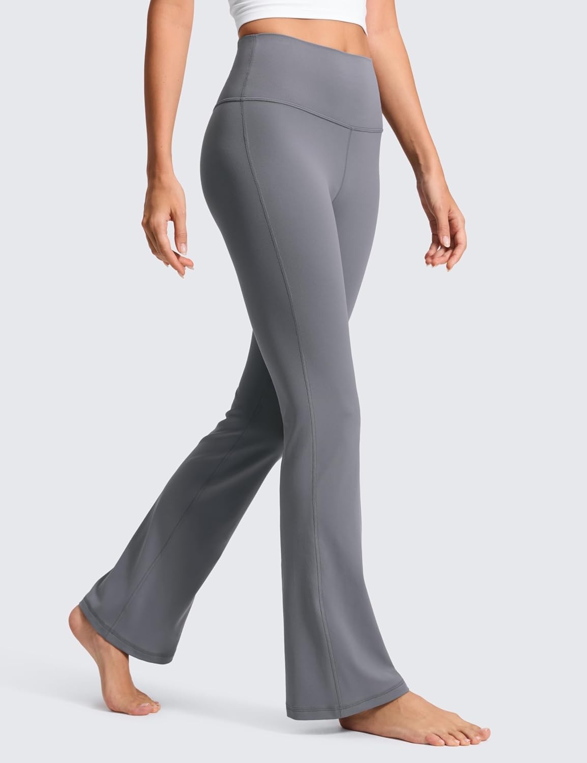 image:imageCRZ YOGA Butterluxe Flare Leggings 2930532335 High Waist Bootcut Wide Leg Lounge Womens Yoga Pants with PocketSolar Grey