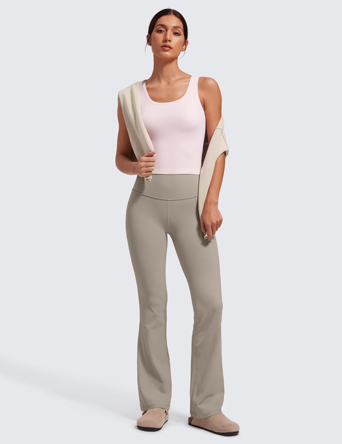 image:imageCRZ YOGA Butterluxe Flare Leggings 2930532335 High Waist Bootcut Wide Leg Lounge Womens Yoga Pants with PocketWarm Ash Grey