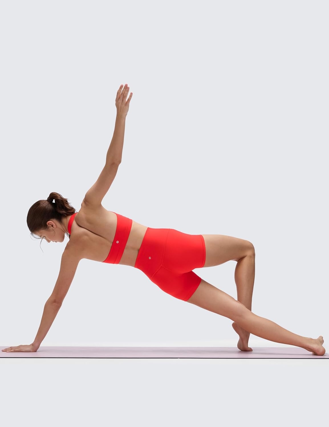 image:imageCRZ YOGA Butterluxe Halter Sports Bras for Women Scoop Neck Padded Open Back Yoga Crop Gym Tops Low ImpactDeep Red