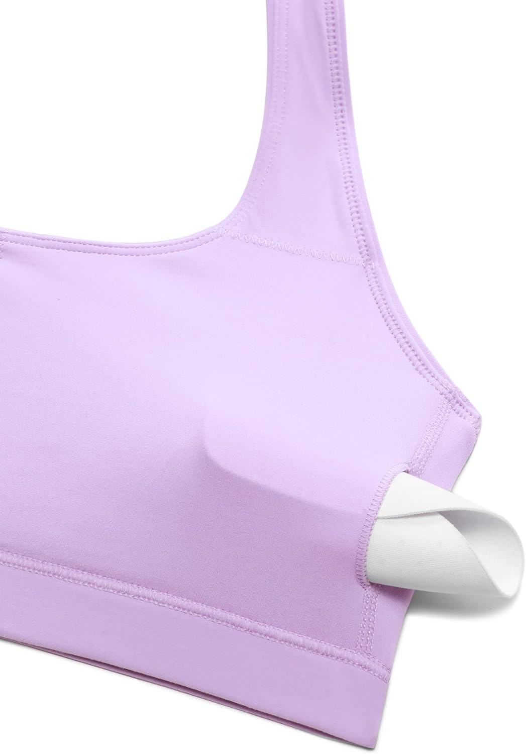 image:imageCRZ YOGA Butterluxe Halter Sports Bras for Women Scoop Neck Padded Open Back Yoga Crop Gym Tops Low ImpactElfin Purple